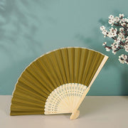 5 Handheld Silk Folding Fans Decorative Wedding Favor