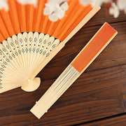 5 Handheld Silk Folding Fans Decorative Wedding Favor