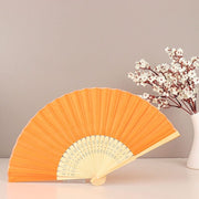 5 Handheld Silk Folding Fans Decorative Wedding Favor
