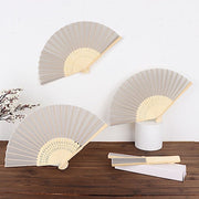 5 Handheld Silk Folding Fans Decorative Wedding Favor