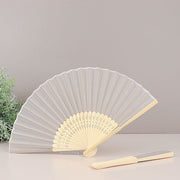 5 Handheld Silk Folding Fans Decorative Wedding Favor