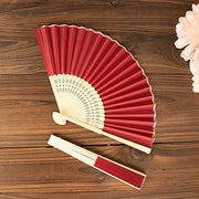5 Handheld Silk Folding Fans Decorative Wedding Favor