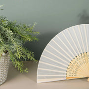 5 Handheld Silk Folding Fans Decorative Wedding Favor