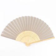 5 Handheld Silk Folding Fans Decorative Wedding Favor FAV_FAN_SILV1