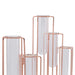 5 Jointed Geometric Flower Vase Holders with Glass Test Tubes