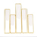 5 Jointed Geometric Flower Vase Holders with Glass Test Tubes IRON_VASE_011_12_GOLD