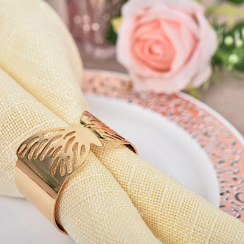 5 Metallic Butterfly Napkin Rings - Gold NAP_RING11_GOLD