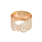 5 Metallic Butterfly Napkin Rings - Gold NAP_RING11_GOLD