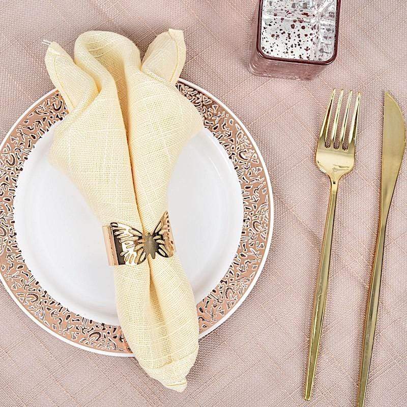 5 Metallic Butterfly Napkin Rings - Gold NAP_RING11_GOLD