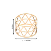 5 Metallic Geometric Napkin Rings