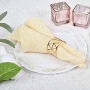 5 Metallic Geometric Napkin Rings