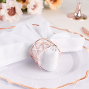 5 Metallic Geometric Napkin Rings