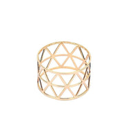 5 Metallic Geometric Napkin Rings NAP_RING12_GOLD