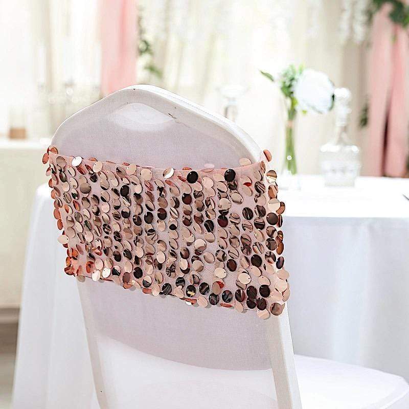 5 pcs 10" wide Large Payette Sequined Chair Sashes