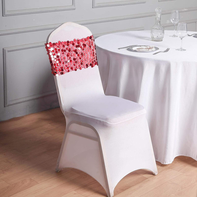 5 pcs 10" wide Large Payette Sequined Chair Sashes