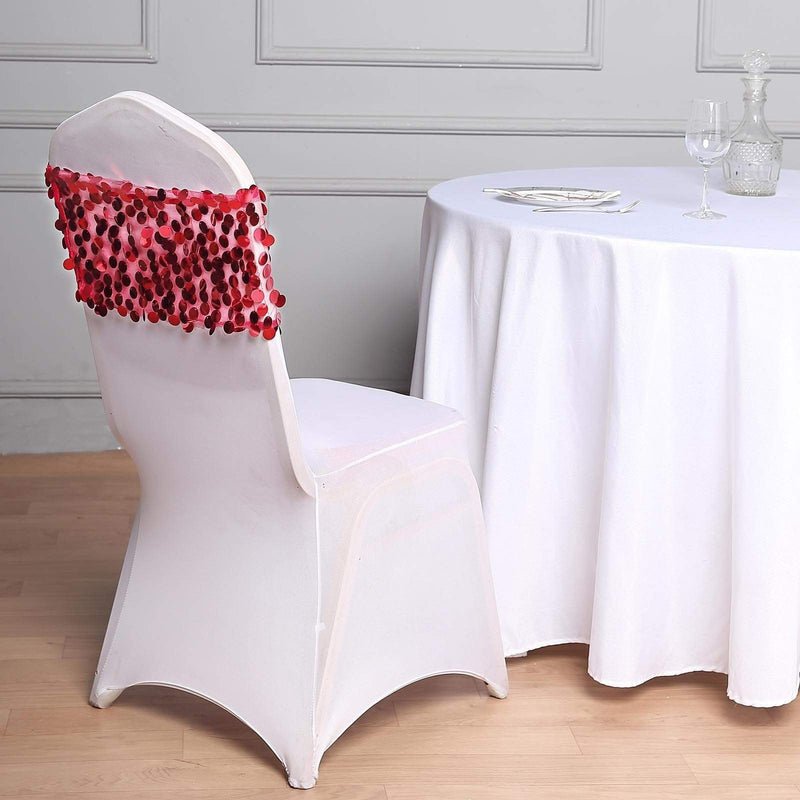 5 pcs 10" wide Large Payette Sequined Chair Sashes