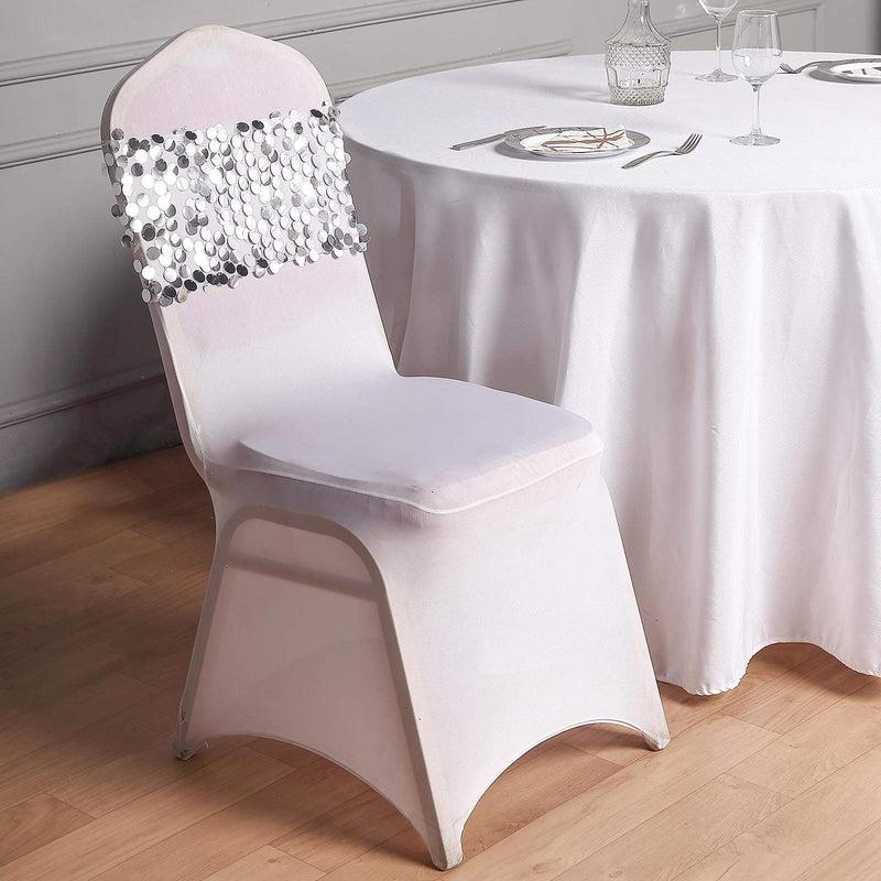 5 pcs 10" wide Large Payette Sequined Chair Sashes