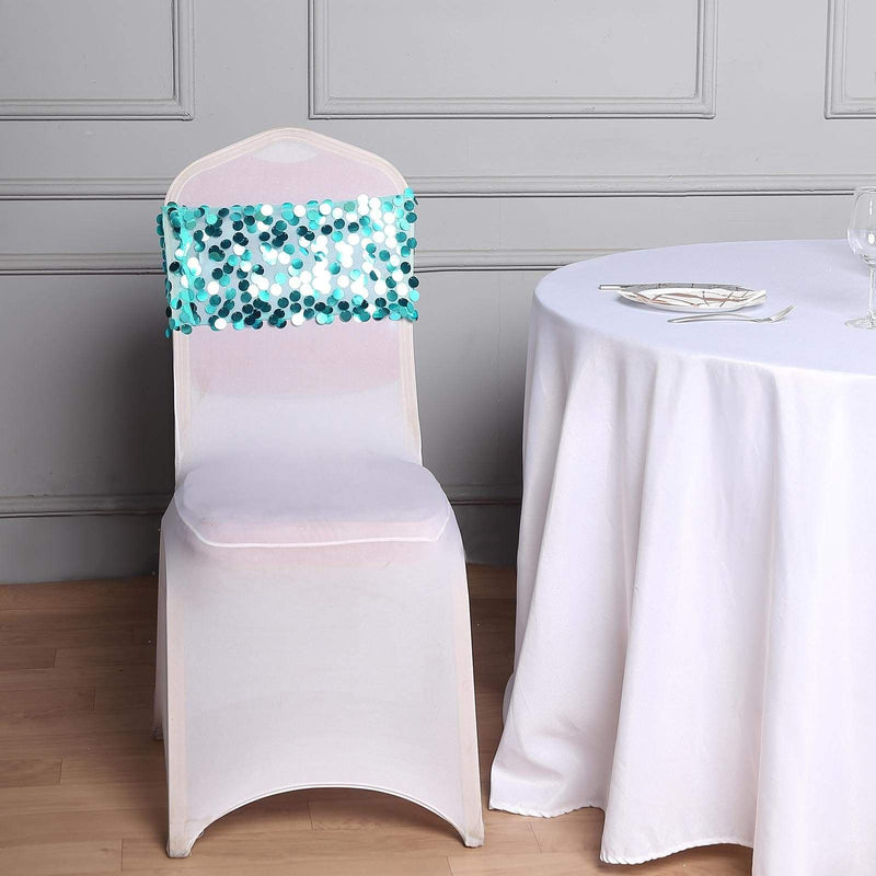 5 pcs 10" wide Large Payette Sequined Chair Sashes