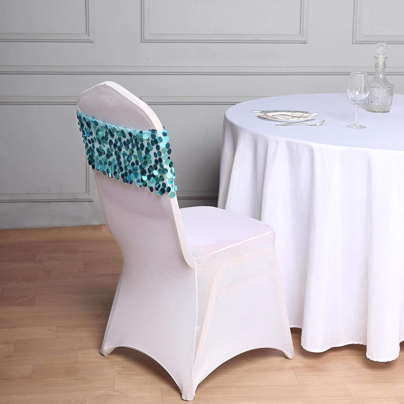 5 pcs 10" wide Large Payette Sequined Chair Sashes