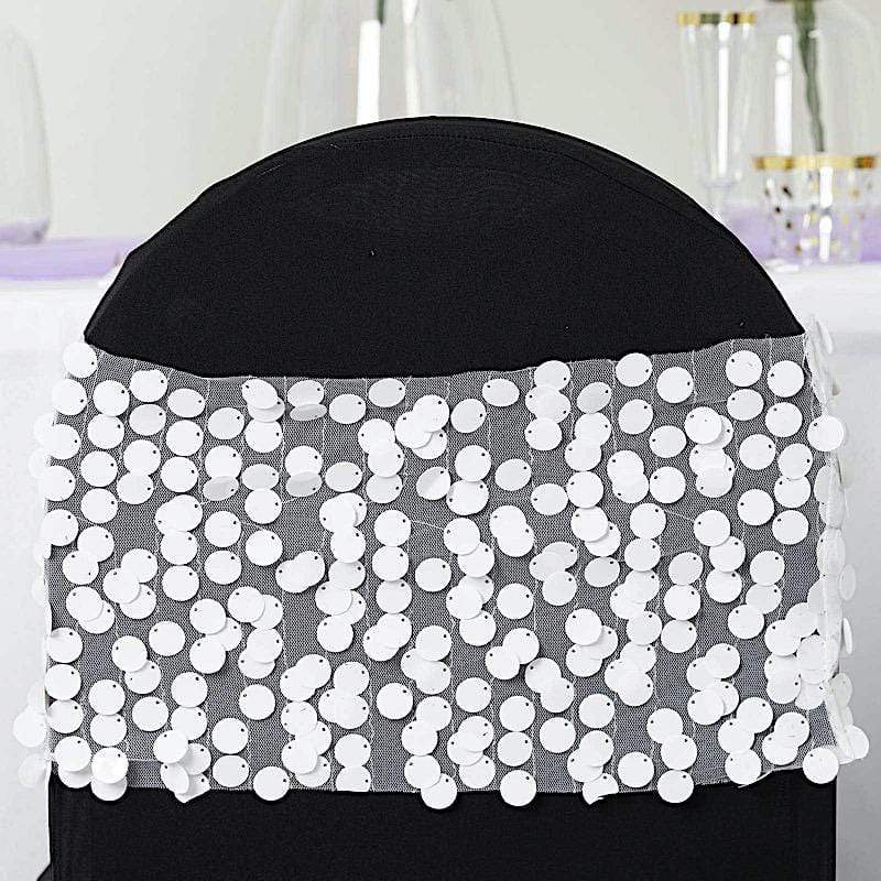 5 pcs 10" wide Large Payette Sequined Chair Sashes