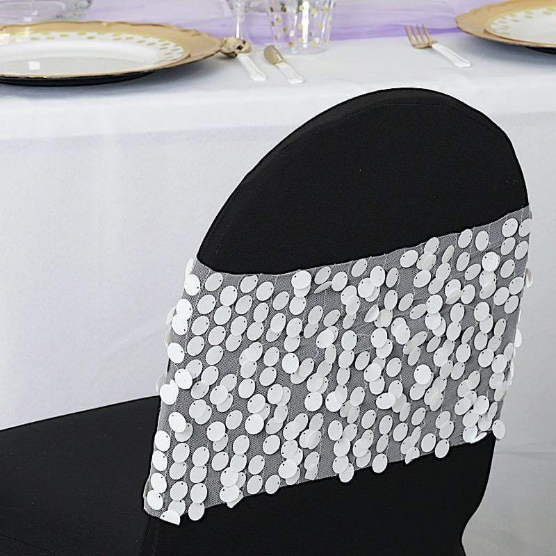 5 pcs 10" wide Large Payette Sequined Chair Sashes