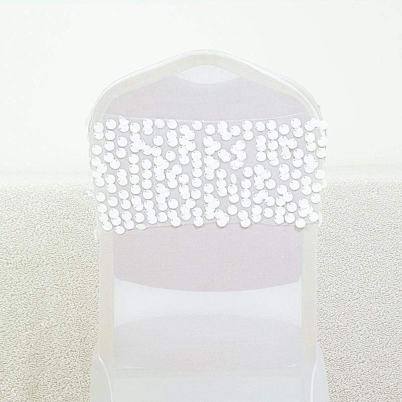 5 pcs 10" wide Large Payette Sequined Chair Sashes