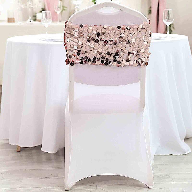 5 pcs 10" wide Large Payette Sequined Chair Sashes