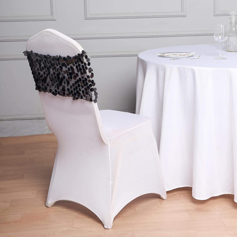 5 pcs 10" wide Large Payette Sequined Chair Sashes