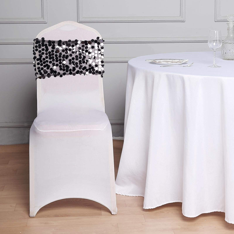 5 pcs 10" wide Large Payette Sequined Chair Sashes