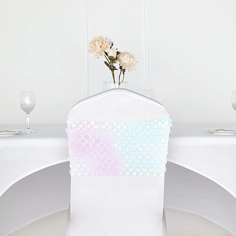 5 pcs 10" wide Large Payette Sequined Chair Sashes