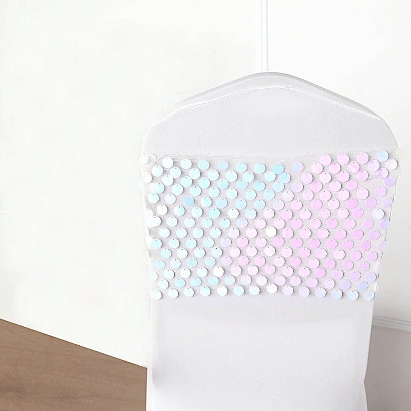 5 pcs 10" wide Large Payette Sequined Chair Sashes