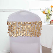 5 pcs 10" wide Large Payette Sequined Chair Sashes