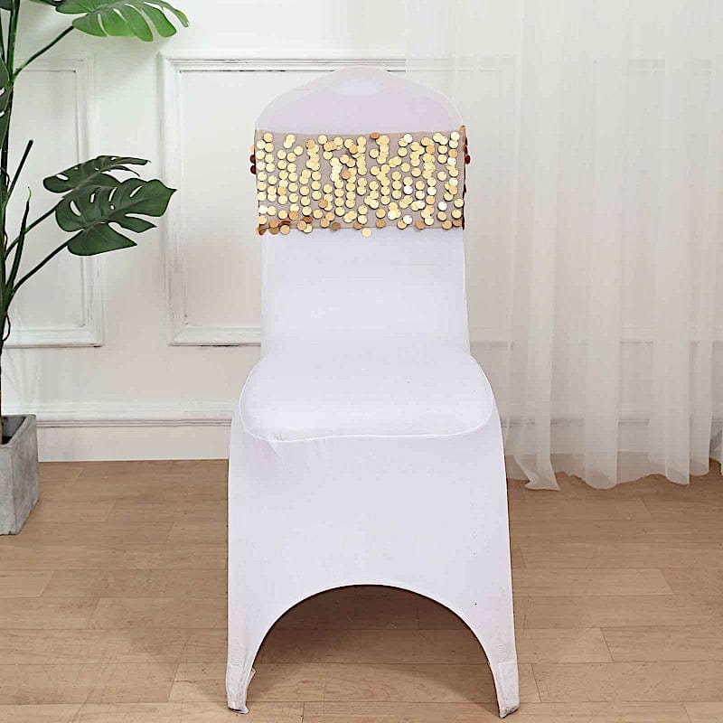 5 pcs 10" wide Large Payette Sequined Chair Sashes