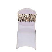 5 pcs 10" wide Large Payette Sequined Chair Sashes SASH_71_CHMP