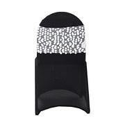 5 pcs 10" wide Large Payette Sequined Chair Sashes SASH_71_WHT