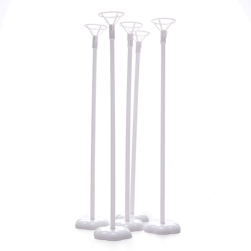 5 pcs 17" tall Balloon Sticks Column Flower Stand Holders - White BLOON_STAND04_16