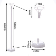 5 pcs 17" tall Balloon Sticks Column Flower Stand Holders - White BLOON_STAND04_16