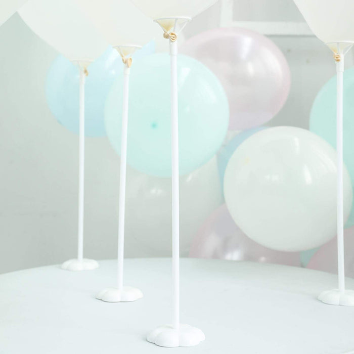 5 pcs 17" tall Balloon Sticks Column Flower Stand Holders - White BLOON_STAND04_16