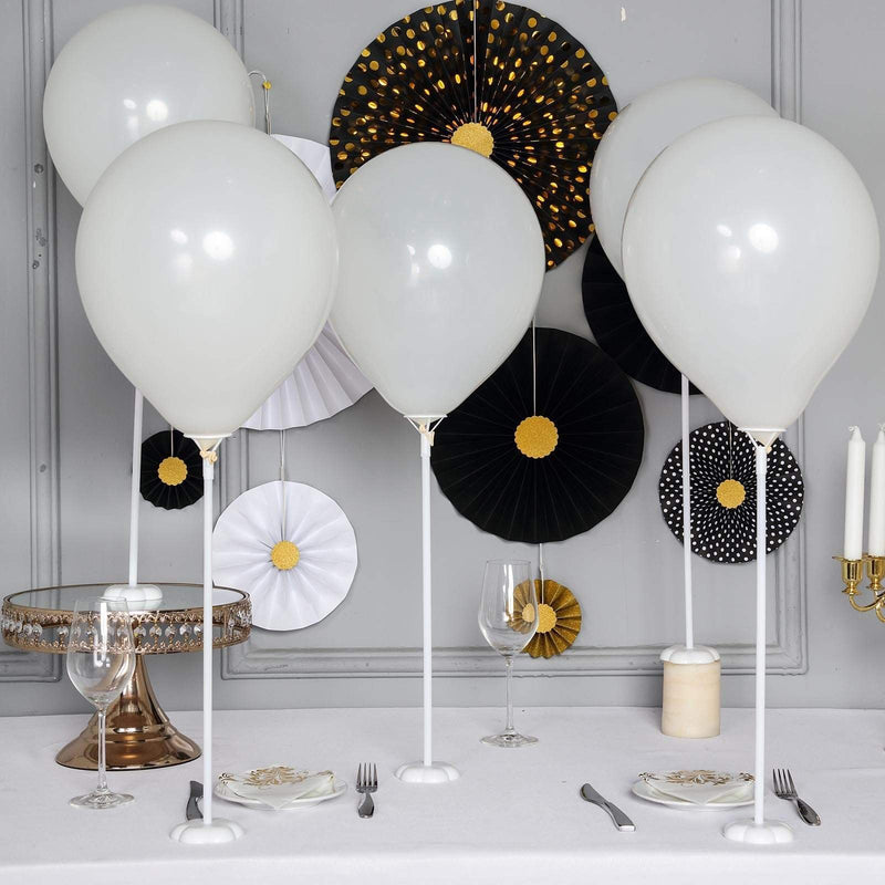 5 pcs 17" tall Balloon Sticks Column Flower Stand Holders - White BLOON_STAND04_16