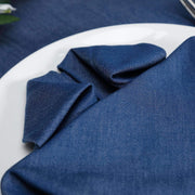 5 pcs 17" x 17" wide Faux Denim Polyester Napkins - Dark Blue NAP_DENM