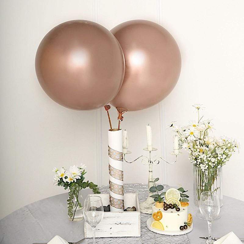 5 pcs 18" Round Metallic Latex Balloon