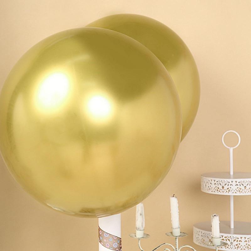 5 pcs 18" Round Metallic Latex Balloon