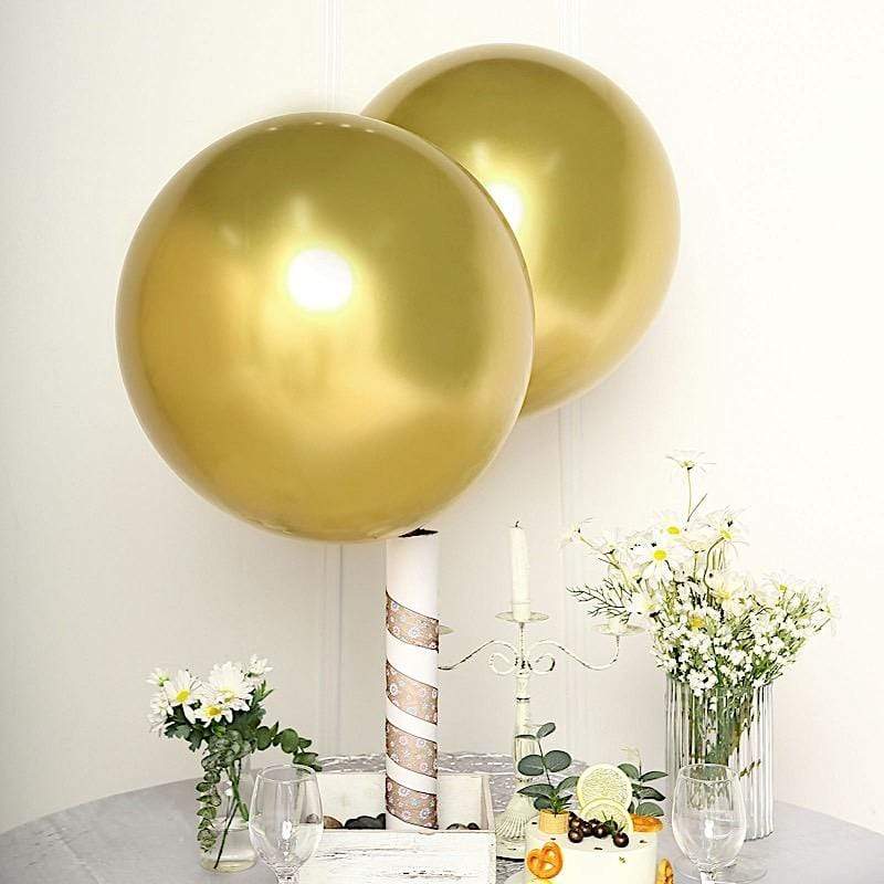 5 pcs 18" Round Metallic Latex Balloon