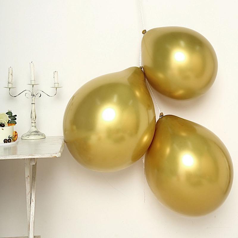 5 pcs 18" Round Metallic Latex Balloon