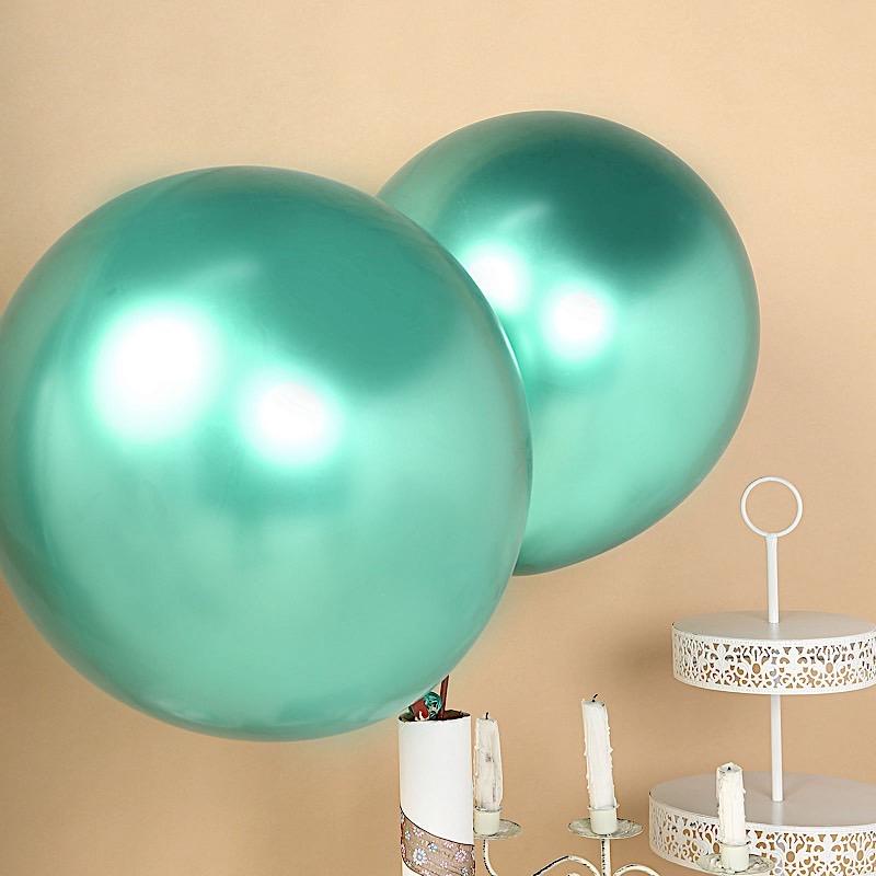 5 pcs 18" Round Metallic Latex Balloon