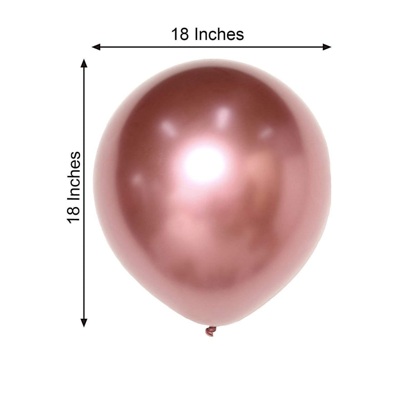 5 pcs 18" Round Metallic Latex Balloon