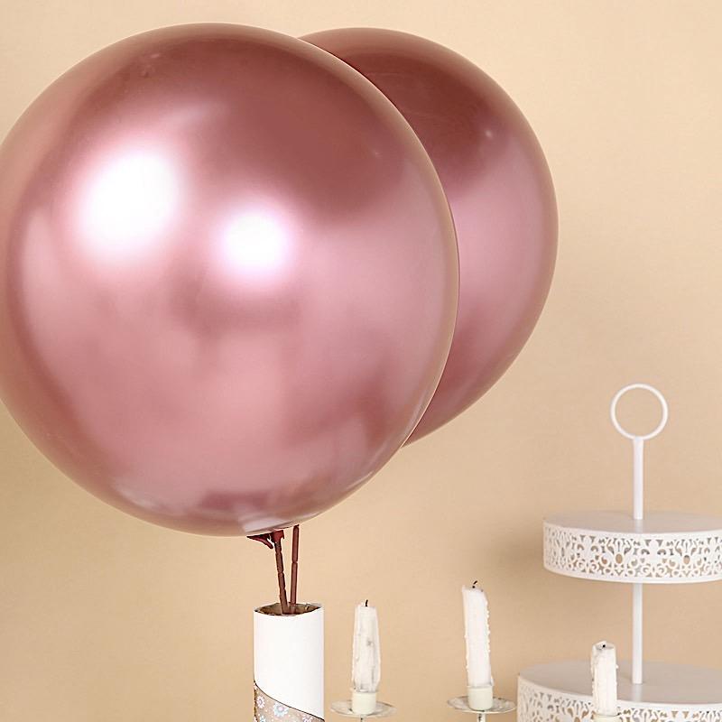 5 pcs 18" Round Metallic Latex Balloon