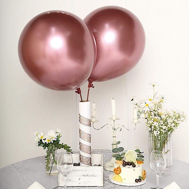 5 pcs 18" Round Metallic Latex Balloon