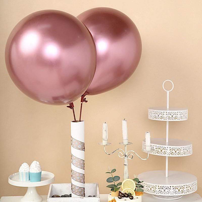 5 pcs 18" Round Metallic Latex Balloon