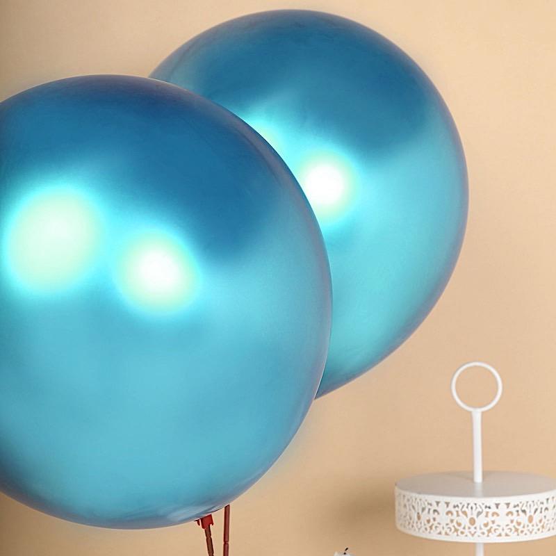 5 pcs 18" Round Metallic Latex Balloon
